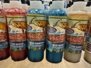 Xxxblood 3 Pack Attractants - OG Blood, Blue Diamond, OG Garlic - Impregnates Bait Out Lures for Fishing