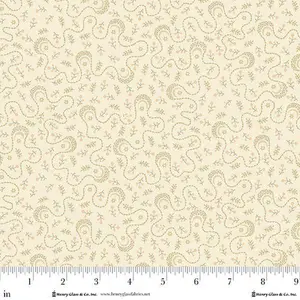 Fabric Henry Glass Cream Penny Blossoms Buttercream & Brickle Bits by the Quarter Yard 1947-40