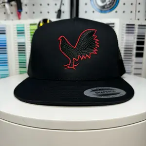 Gallo Hat with Red Metallic Thread.