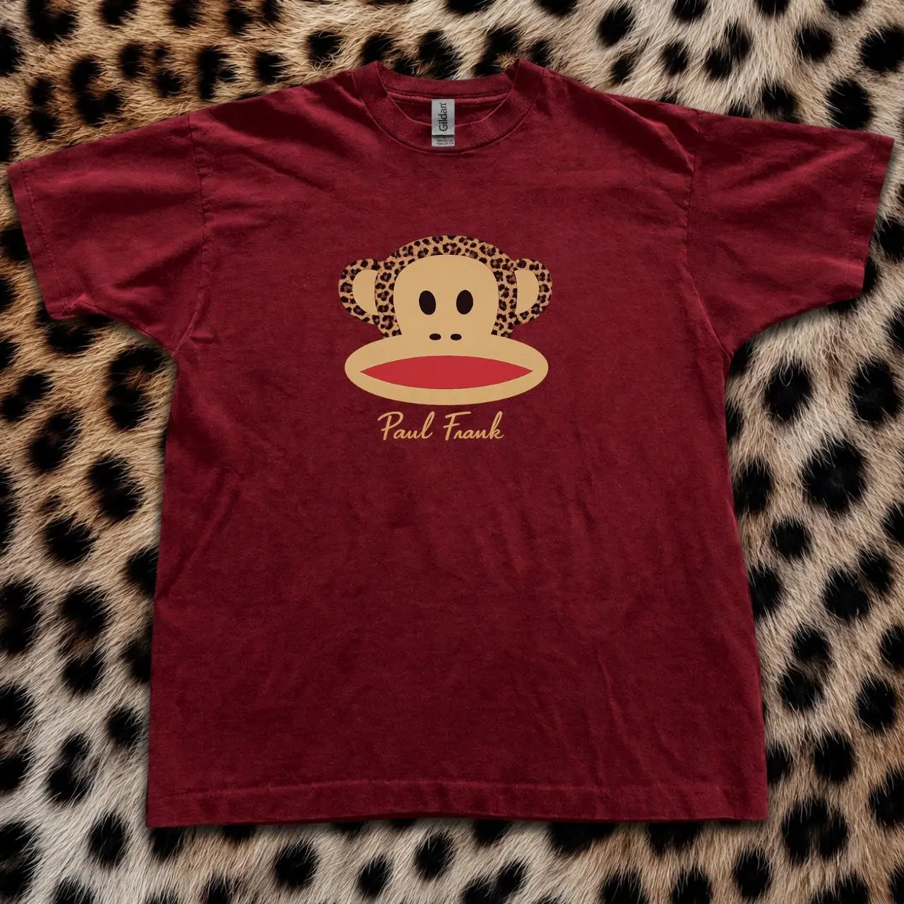 Paul Frank and Burgundy Cotton Baby tee Vintage y2k Inspired Baby Tee, aesthetic graphic tshirt, summer tee, 90s,y2k