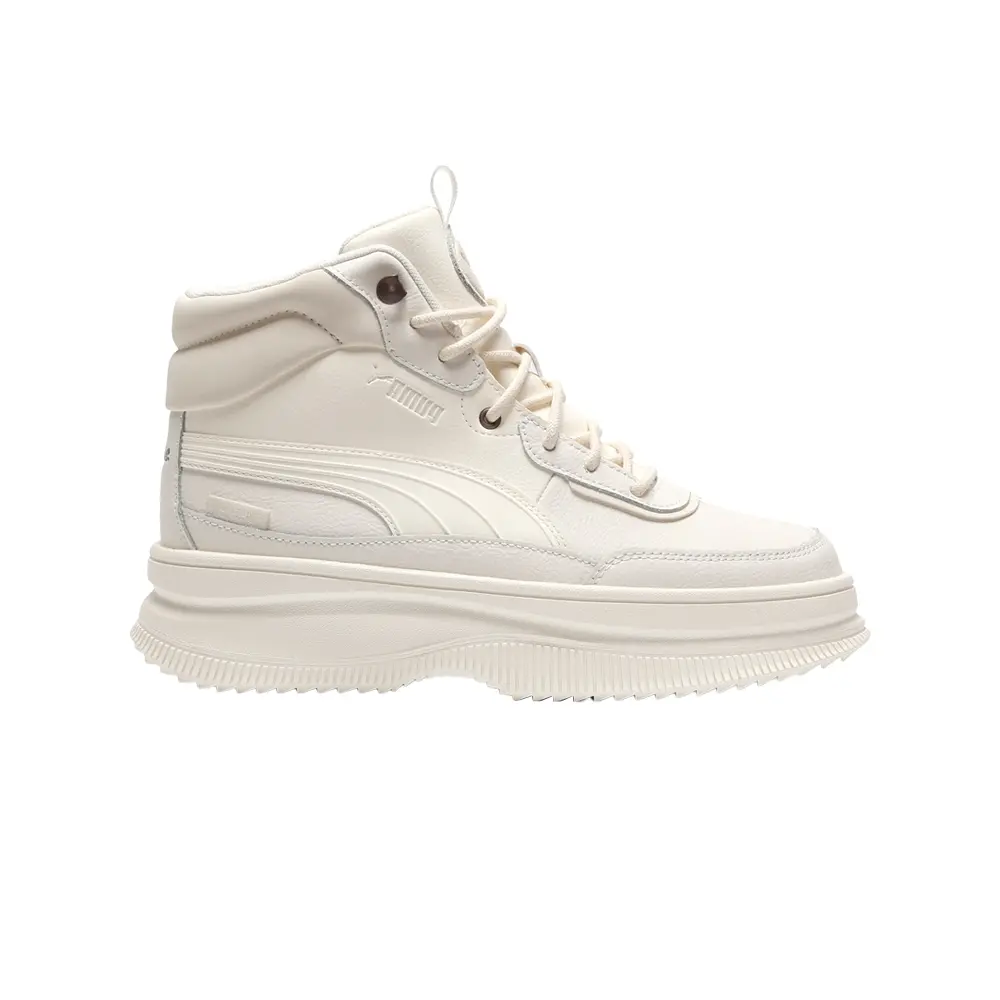 PUMA Womens Mayra Ptx Round Toe Lace Up Casual Boots Ankle Low Heel 1-2" - Off White