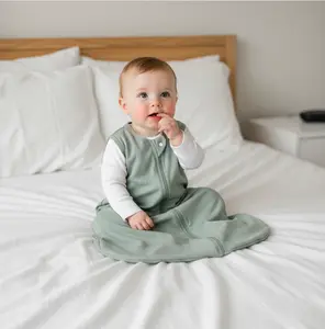 DownyNest Baby Sleep Sack 6-12 Months 0.5 Tog Wearable Blanket for Baby 100% Organic Cotton Infant Toddler Sleeping Sack 2-Way Zipper Lightweight Sleep Sack