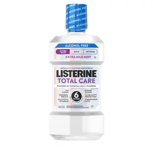 Listerine Total Care Alcohol-Free Mouthwash, Extra Mild Mint, 500 mL