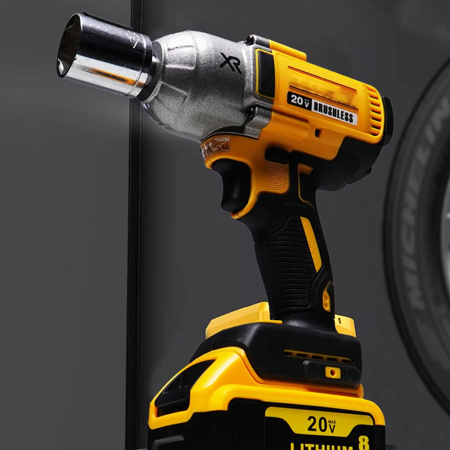 20V MAX Cordless Impact Wrench - 600Nm, 1/2 Inch, Compact Design, Bare Tool Only - Lithium Ion Work Tool for Wrenches in Space-Constrained Environments, Work Tools, Batteries