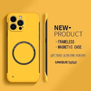 Ultra Thin Matte Hard PC Magnetic Frameless Color Phone Case For iPhone 17 Air 16E 16 15 14 Plus Pro Max 17 Pro Max Cover Cases