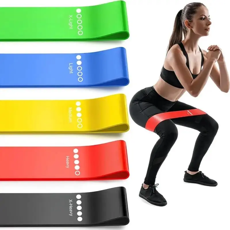 Loop Resistance Bands Set | 5 Color-Coded Tension Natural Latex Stretch | Glute Sculpt Injury Recovery Physical Therapy | Fitness Beginners Athletes Postpartum Women | Home Gym Travel Workout | Portable Booty Exercise Bands for Daily Strength Training