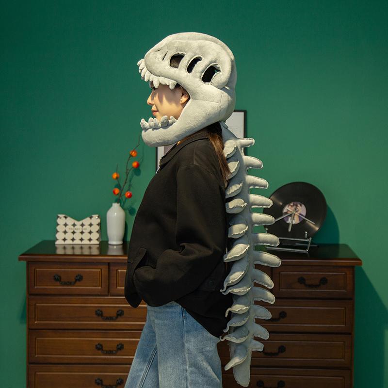 Skeleton Costume Set Halloween Fun Skeleton Dinosaur Costume Dress-Up Jumpsuit