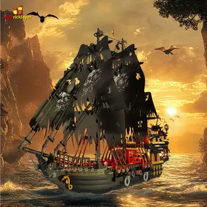 The Eternal Voyage: 1713 PCS Precision Craft - JMBricklayer Pirate Ship Building Kit, Intricate Mechanical Vessel with Ambient Lighting for Master Builders