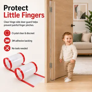 2 Pack of Baby Proofing Door Pinch Guard, Door Hinge Cover, Heavy Duty Door Protector for Kids Finger Safety, Door Finger Pinch Guards Door Jam Shield