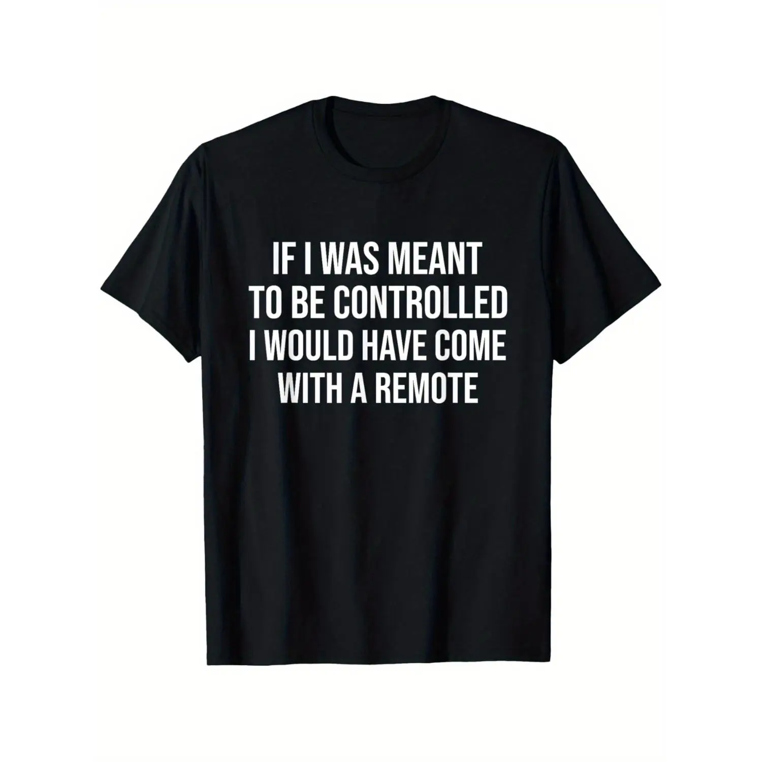 Mens Cotton T-shirt in Black Fun Trendy Design Comfortable Casual Wear Plus Size Suitable for Parties Dates Office Events Heavyweight 200G Humorous Top