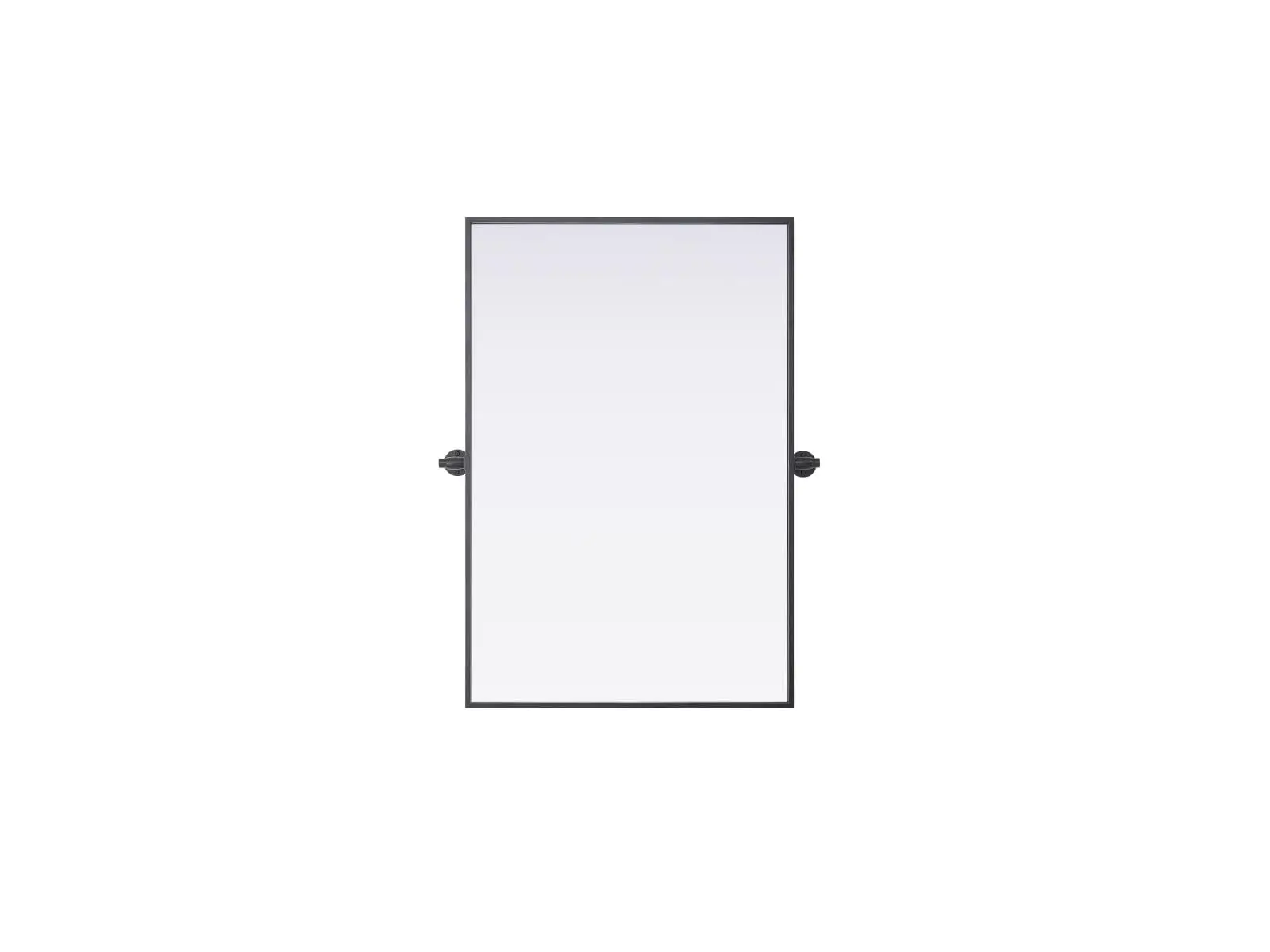 212 MAIN Iron Amoura Pivot-Adjust Wall-Mounted Rectangle Mirror, 24x36 in, Black, Modern Home Decor, Kitchen & Bath Use, Model MR6H2436BLK, Wall Mounted Mirror