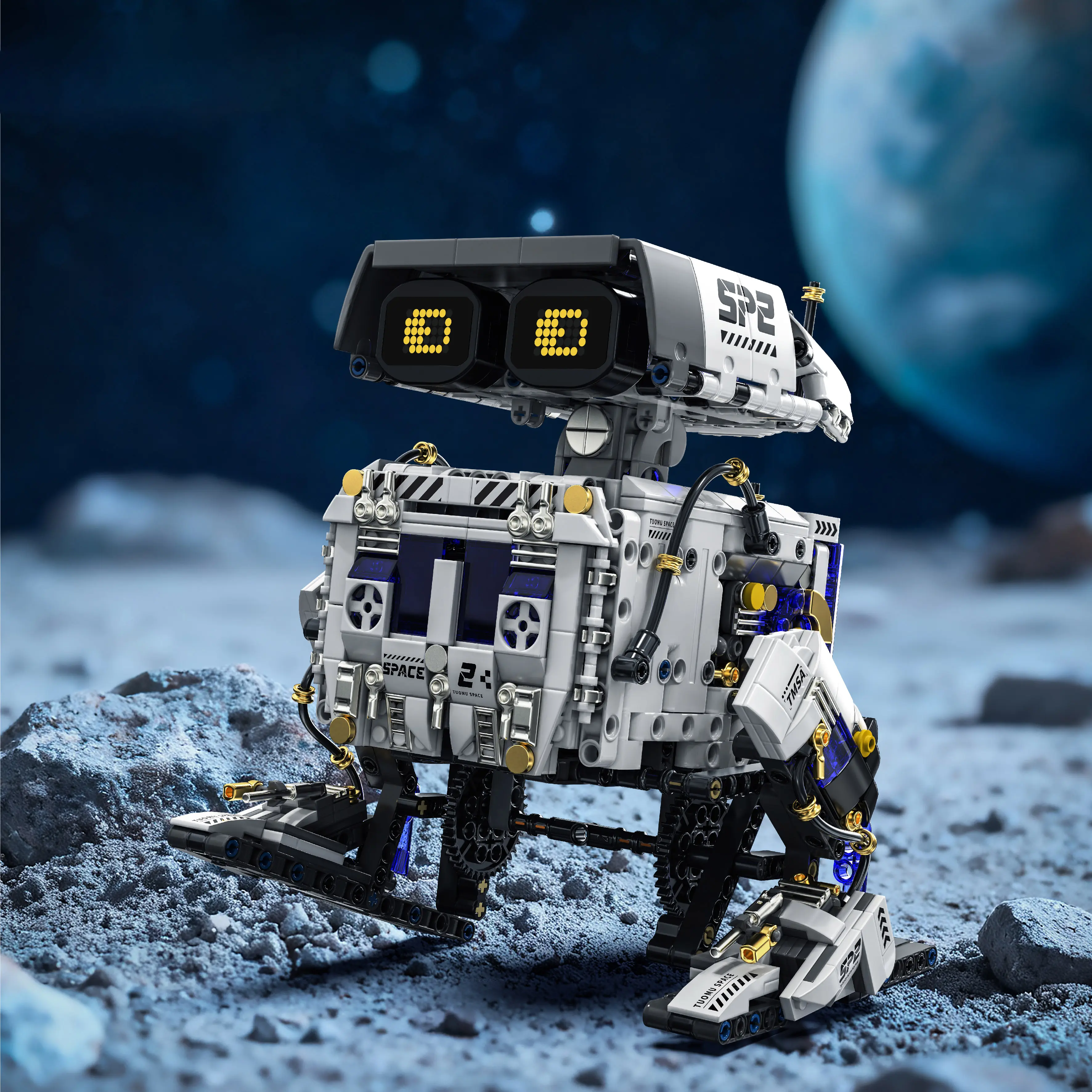 Programmable Walking Robot Building Set, APP Controlled Coding Robot with Animated LED Face Display, STEM Educational Construction Toy, DIY Robotics Kit for Kids 8+, Teens and Adults, Tech Lover Gift, Christmas Birthday Back to School Present