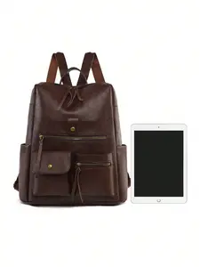 Vintage PU Soft Leather Anti-Theft Shoulder Bag for Women, Multi-Functional Fashion Accessory, Ideal for Commuting, Travel, Shopping, Office