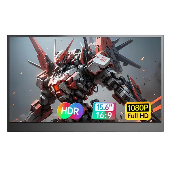 KVKID 15.6" Portable Monitor for Laptop, 1080P FHD IPS HDR Display,  USB-C HDMI Second Screen for Work & Travel