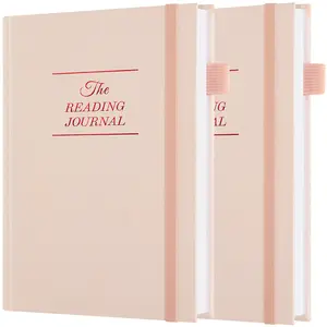 Reading Journal,Book Journal Reading Log-A5 Size ( Rose Gold*2 )