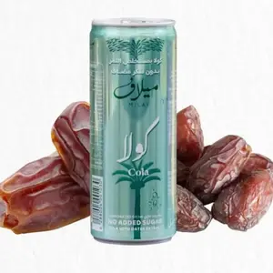 Milaf Date Cola - 8.1 fl oz | Sweet Carbonated Soda Soft Drink Made with Date Extract | Refreshing Non-Alcoholic Beverage | Ideal for Those Following Alcohol-Free Lifestyle Natural Sugar Flavor
