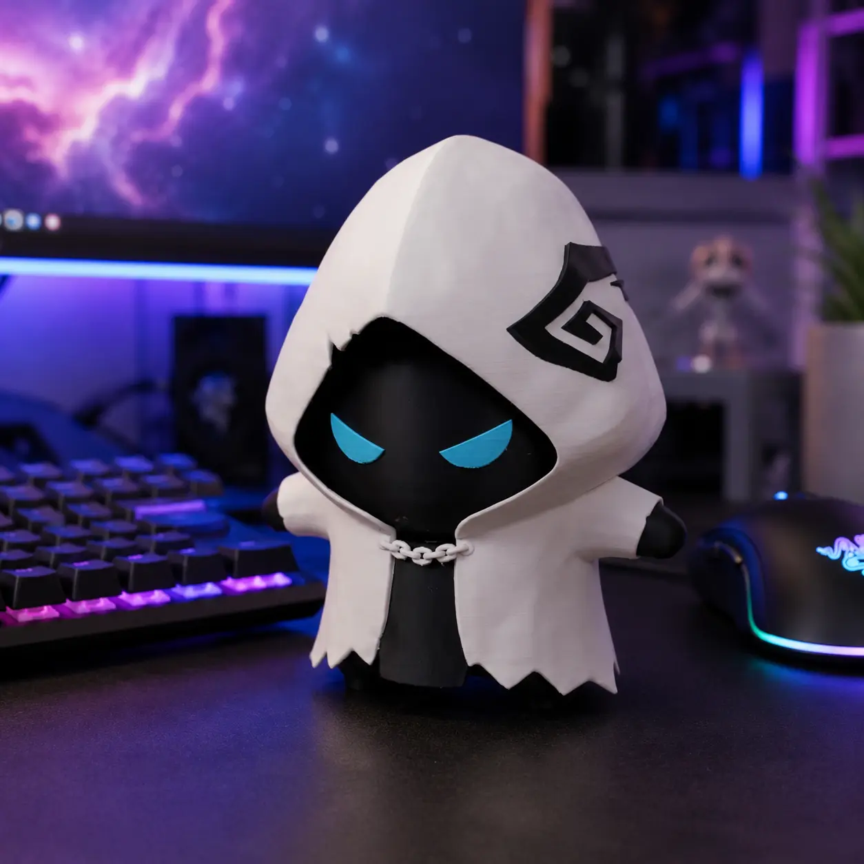 3D Printed Character Desk Figure, PLA Gaming Room Decor, Multiple Designs
