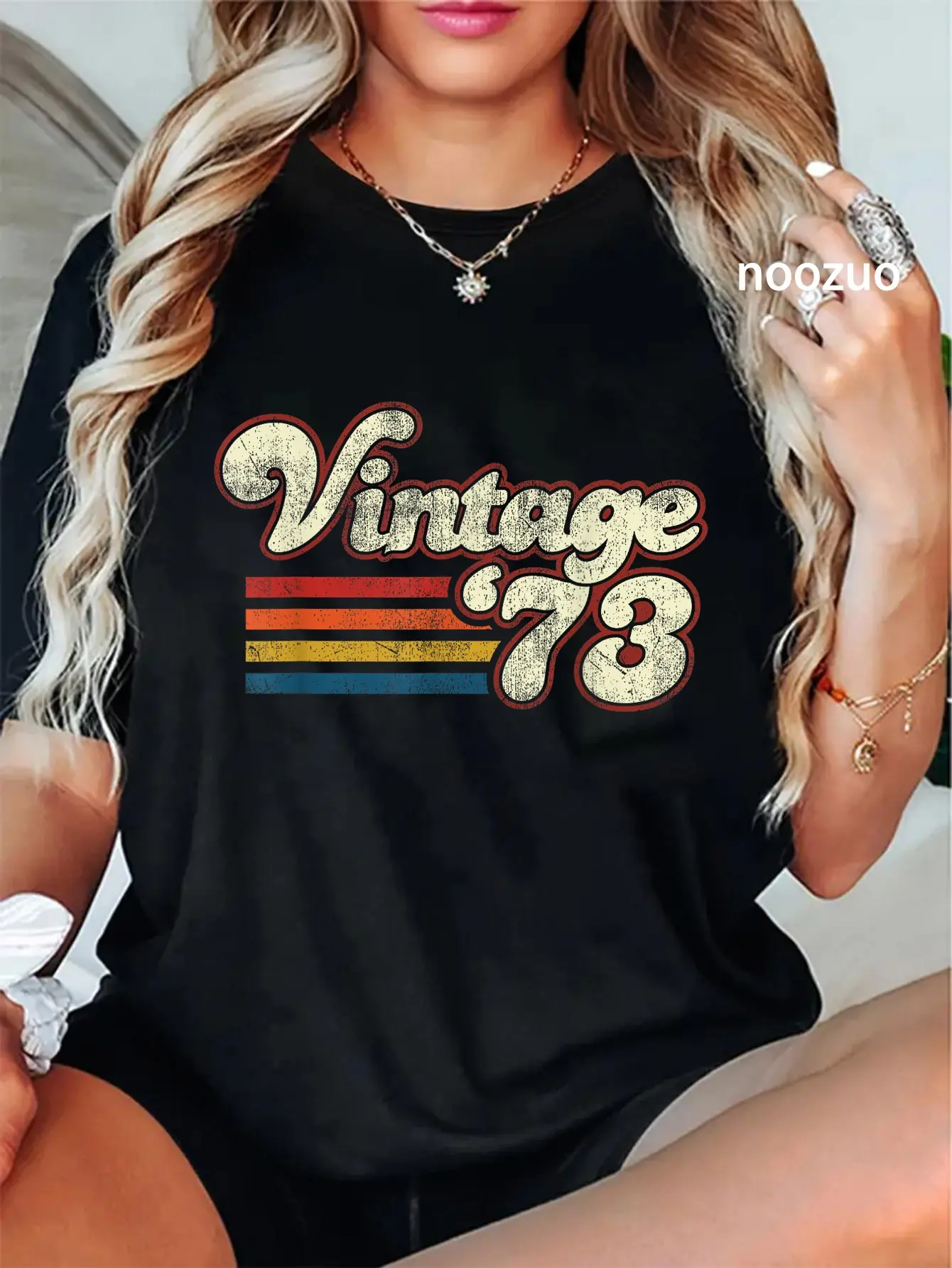 100% Cotton Vintage 1973 Birthday T-Shirt Vintage Retro Birthday Tees