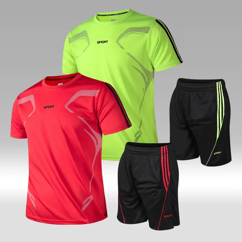 Men’s 2-Piece Gym Set – Breathable Athletic T-Shirt & Shorts, Lightweight Workout Outfit Men’s 2-Piece Gym Set – Breathable Athletic T-Shirt & Shorts, Lightweight Workout Outfit