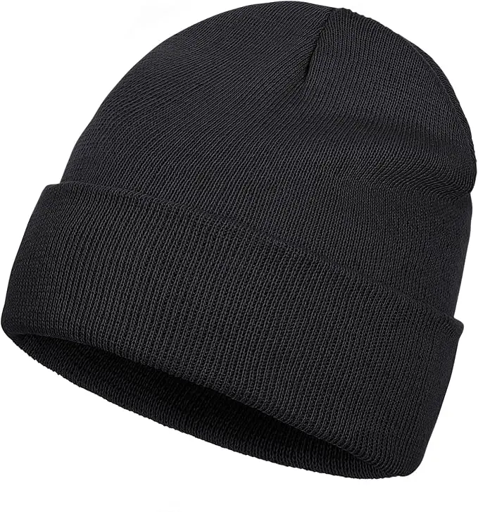 Unisex Slouchy Beanie 2 Pack, Plain Double-Layer Casual Hat for Winter, Lightweight & Breathable for Everyday Cold Weather Wear, Fashion Beanie, Christmas, Daily, Hand Wash Only, Do Not Dry Clean