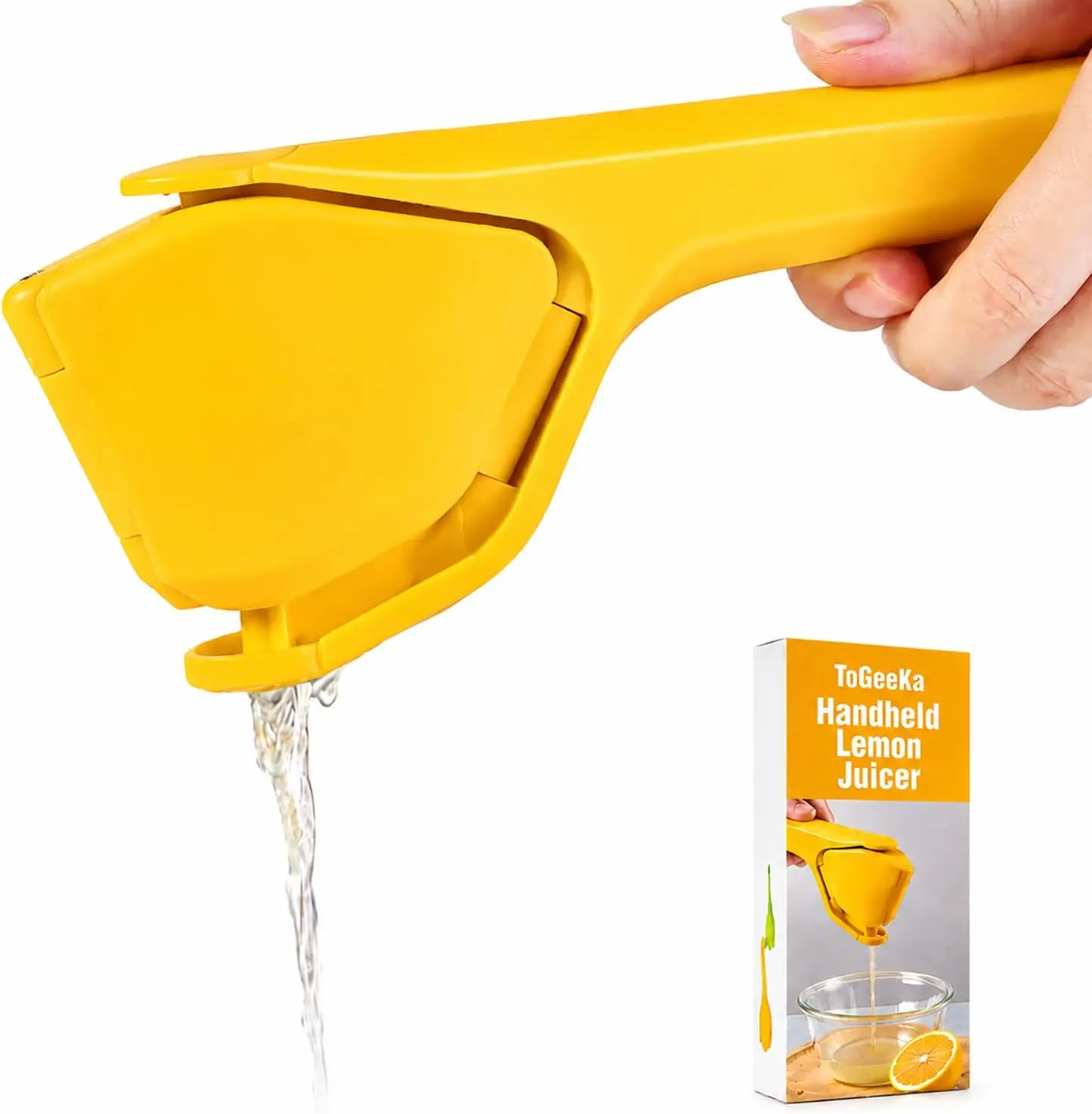 Lemon Citrus Squeezer - Easy Fruit Juice Extractor Utensils,Lemon Juice Squeezer – Heavy Duty Citrus Press, hand juicersqueezer, Max Yield, Min Effort, Fresh Juice in 3 Simple Steps, Includes Bowl & Juicer Cup,campingessentials,campinggear Manual
