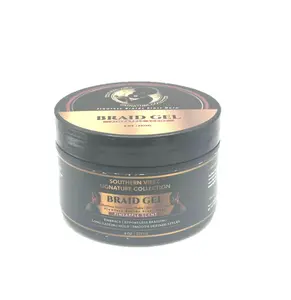 8 OZ Strong Hold Braid Gel , Anti-Humidity Fizz Fighting ,Pineapple Gel , Long-Lasting Hold , Thick Edge , Edge Control , No Residue Styling, Alcohol Free, All Hair Types Curly, Haircare Soft ,Gift for him, Best Gift, Southern Vibez Signature Collection