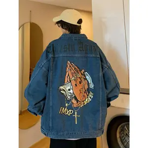 Hip Hop West Coast Denim Jacket - Men's Fashion Y2k Harajuku Streetwear
