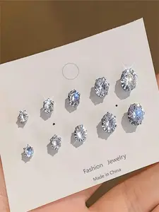 Magnetic Ear Cuff, Stainless Steel Rhinestones Decor Ear Clip, Fashion Jewelry Accessories for Women & Men, Trendy All-match & Exquisite Jewelry for Birthday Gift