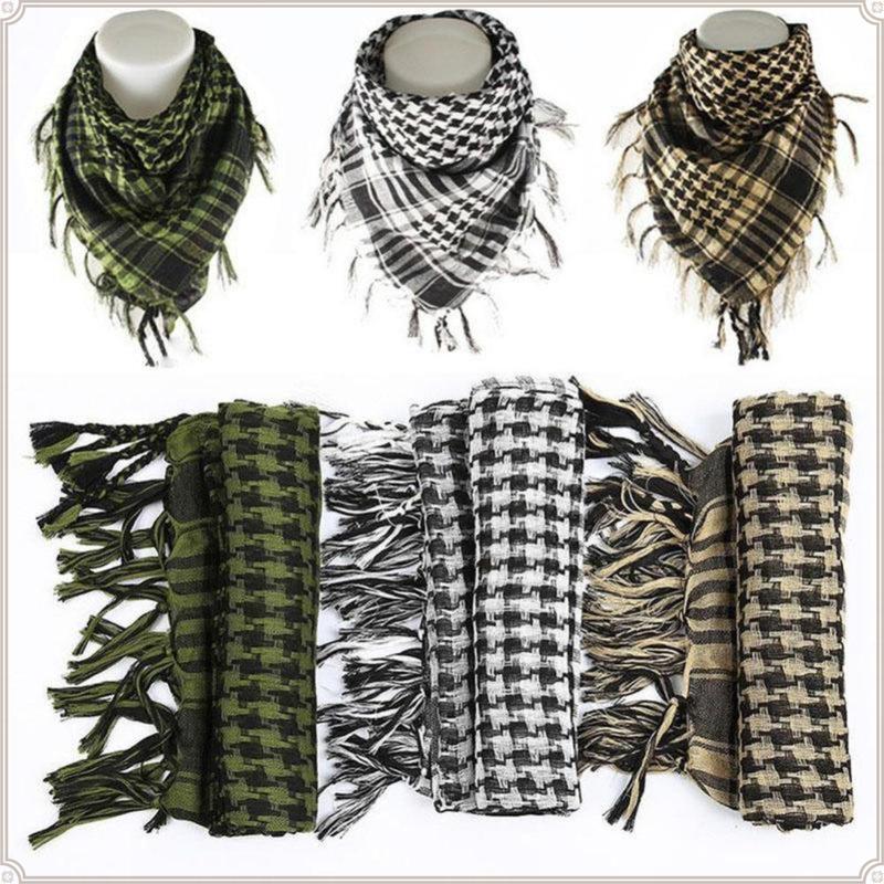 Shemagh Scarf Men Keffiyeh Scarf Arab Scarves Unisex Plaid Turban with Tassels for Men Women Winter Outdoor