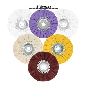 Renegade Products | 6" Mini Airway Buffing Wheels – Small Diameter Buffs for Metal Polishing Aluminum & Stainless Steel | Perfect for Tight Areas & Detail Work