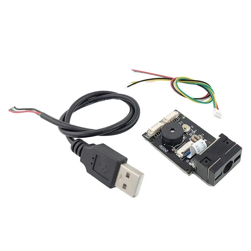 New GM65 USB Wired Barcode Scanner 1D 2D Bar Code Reader QR Code Reader Module CMOS Buzzer for Reminding with Cable UART