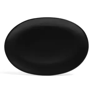 over&back Coupe Semi Matte Stoneware Oval Serving Platter