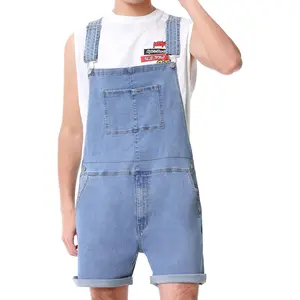 Shorts Overalls for Men Work Jumpsuit Stretchy Rompers Bibs Coveralls Overol para Hombre White Elephant Gifts