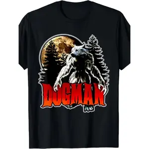 shirt merch NEW LIMITED Dogman America'S Werewolf Monster Cryptid T Shirt |   Size S 5XL Men'S Casual Short Sleeve |   Funny Graphic Tee |   Comfortable Crew Neck, Regular Fit |   All-Season Wear, Vintage Style, Slight Stretch Fabric