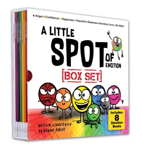 A Little Spot of Emotion 8 Book Box Set (Books 1-8: Anger, Anxiety, Peaceful, Happiness, Sadness, Confidence, Love, & Scribble Emotion) -- Diane Alber - Paperback