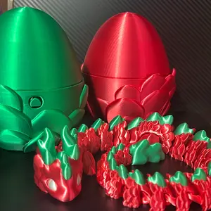 Christmas Kaida Dragon Articulated Figurine with egg