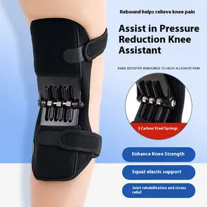 Knee Booster Mountaineering Protection Sports Elderly Support Fitness Walking Climbing Patella Knee Pads with 3 Carbon Steel Springs for Enhanced Knee Strength and Joint Rehabilitation Patellar Belt