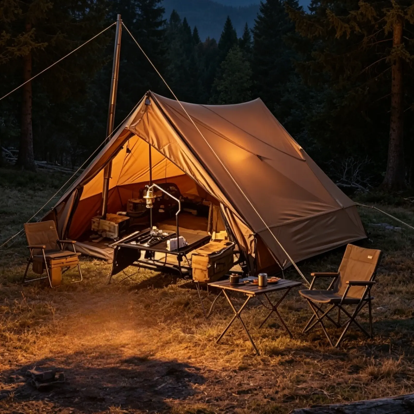 Hot Tent Cabin Style with Stove Jack – 4 Season Lightweight Shelter for 2–3 People, Waterproof & Windproof, Ideal for Camping, Backpacking, Hiking, Hunting & Fishing