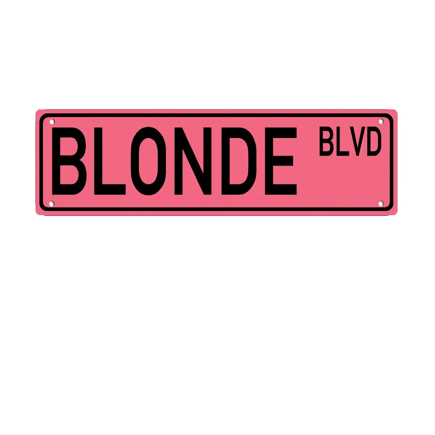 Blonde BLVD Metal Street Tin Sign Funny Vintage room accessories for gaming walls, man cave wall decor,16X4 inch room decor for home farmhouse door Plaque Signage