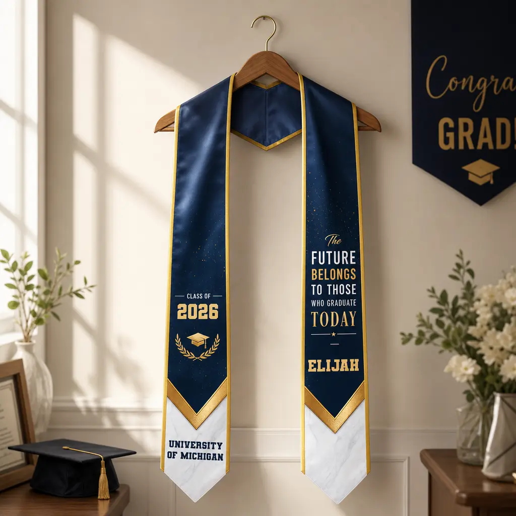 Personalized The Future Belongs to Those Who Graduate Today Graduation Stole – Custom Photo and Name