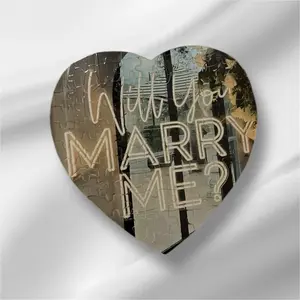 Will You Marry Me Heart Shaped Puzzle - Personalized Puzzle for Gifting, Made in the United States