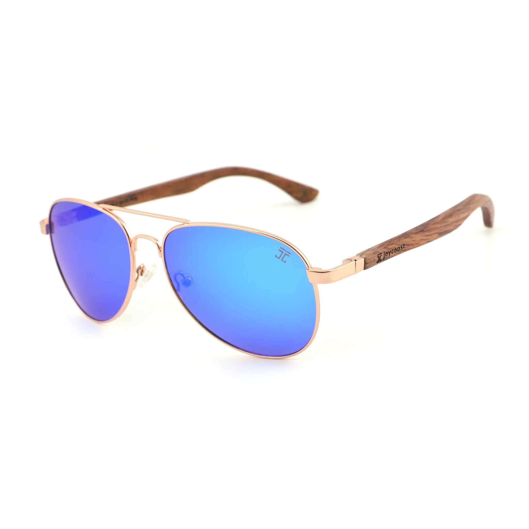 Night Ride Aviator Walnut Wooden Sunglasses