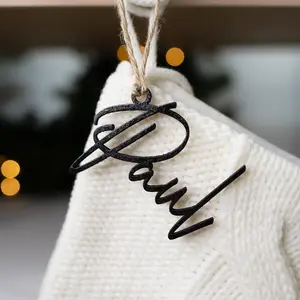 Stockings Name Tags | Personalized Wooden Tags Name for Christmas Stockings | Custom Wooden Name Letters Tags for Stocking | Christmas Stocking Name Tags| Christmas Stocking Name Tags