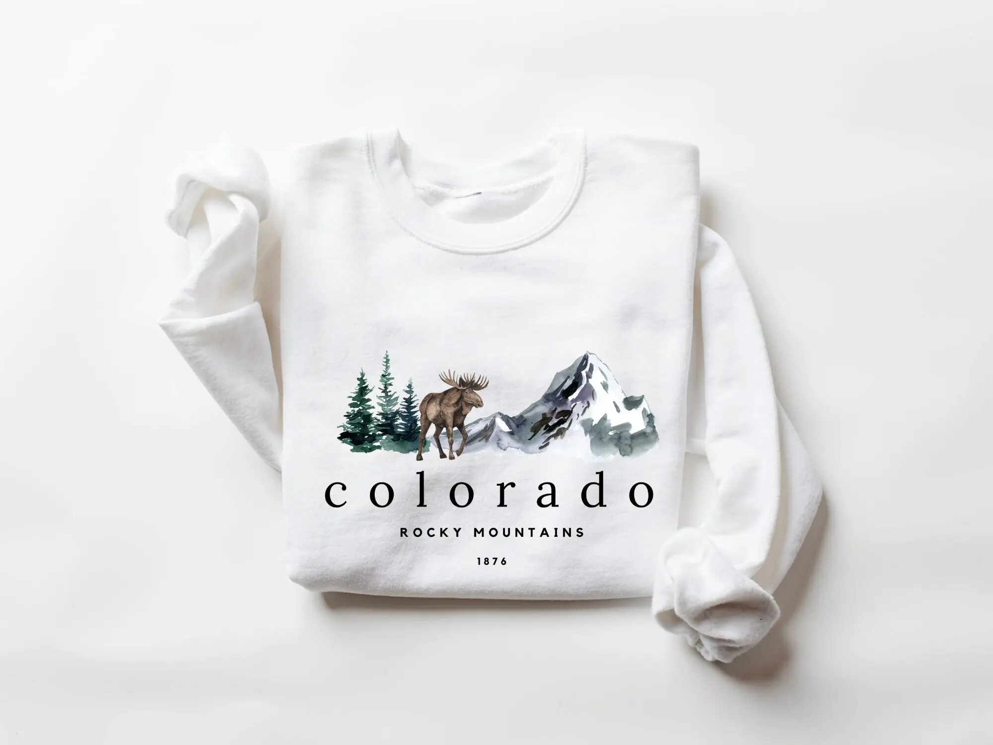 Colorado Sweatshirt, Colorado Shirts, Colorado Mountain Sweatshirt Cotton Womenswear Athletic Hoodie