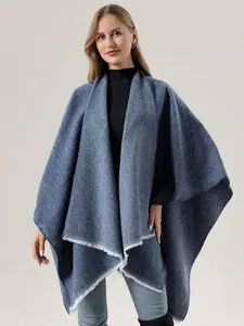 Luxurious Solid Color Wrap, Casual Style Travel & Air-Conditioned Room Cross Shawl, Elegant Cozy Shoulder Cape
