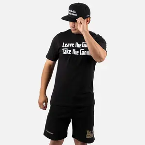 Men's Cotton Jersey Short-Sleeve Round Neck T-Shirt - The Godfather Cannoli Graphic Casual Streetwear Clothes