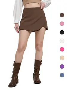 Women's Casual Shorts Skirts, High Waist with Side Zip, Comfortable & Stylish, Perfect for Daily Wear, Ladies Fashion, High Waisted Skorts, All Day Skort