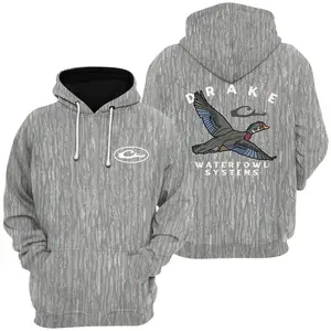 Drake Waterfowl Systems Camo Hoodie - Duck Hunting Camo Graphic for Waterfowl Hunters Cozy Cotton Hoodie Perfect for Outdoor