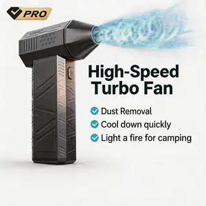 [SummerWins] Portable Rechargeable Jet Fan, High-Speed Mini Turbo Fan, Handheld Blower, 0.77 lbs Lightweight Design,  USB-C Fast Charging, Home Use Portable Rechargeable Fan for Car, Camping, Keyboard & Electronics Cleaning