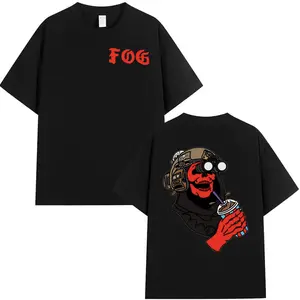 Forward Observations Group Death Skeleton Tee Shirt Men's Hip Hop Vintage Short Sleeve T-shirt Man Gothic Punk Clothing T Shirts